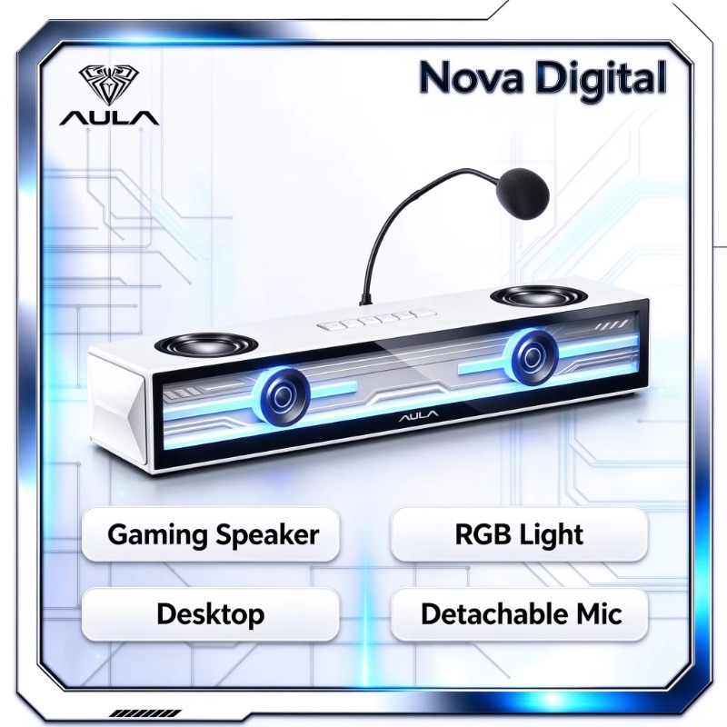 AULA GS8 Gaming Speaker Deskto - đánh giá và giá Rgb Computer Soundbar For Pc