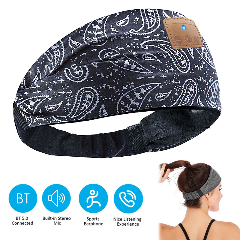 Bluetooth 5.0 Sports Headband  - đánh giá và giá Sleep Mask Headphones Bluetooth