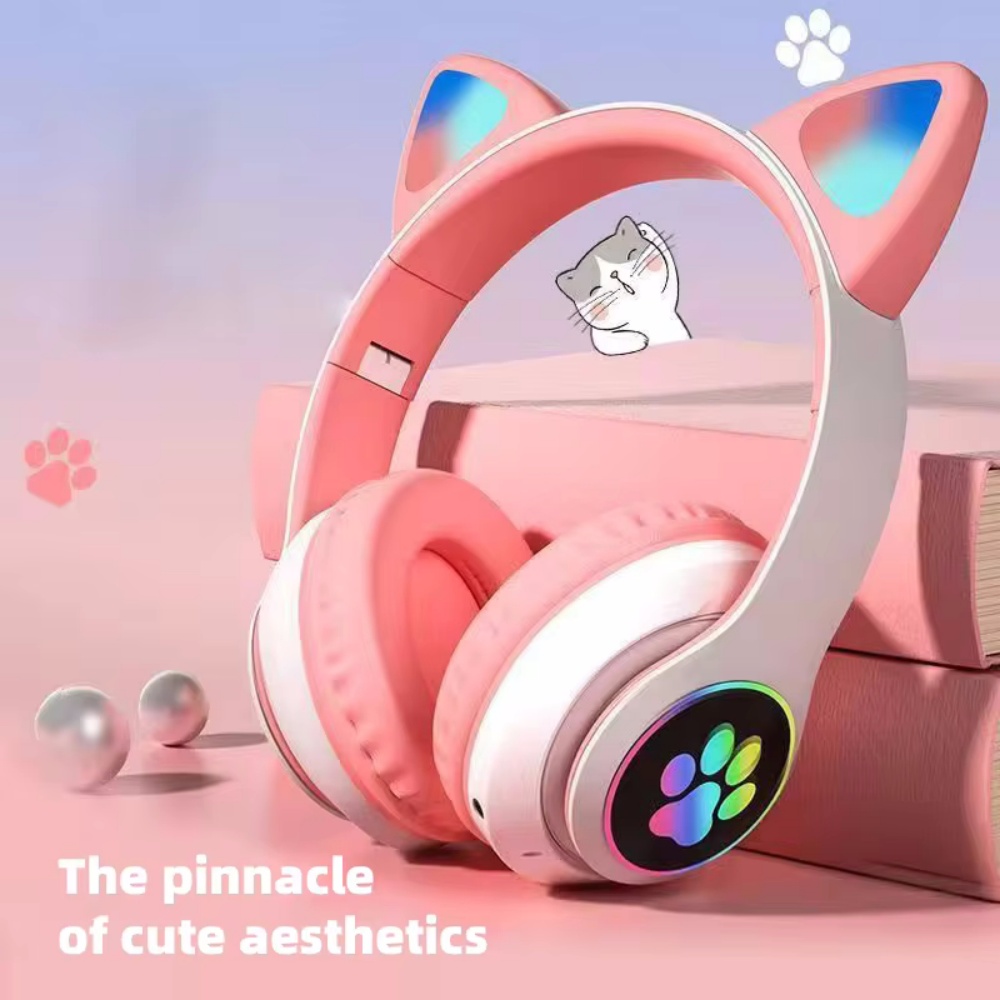 Foldable Wireless Bluetooth He - đánh giá và giá Cat Ear Bluetooth Headset Led