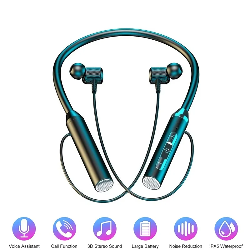 9D Bluetooth Earphones Wireles - đánh giá và giá Magnetic Neckband Sports Earphones