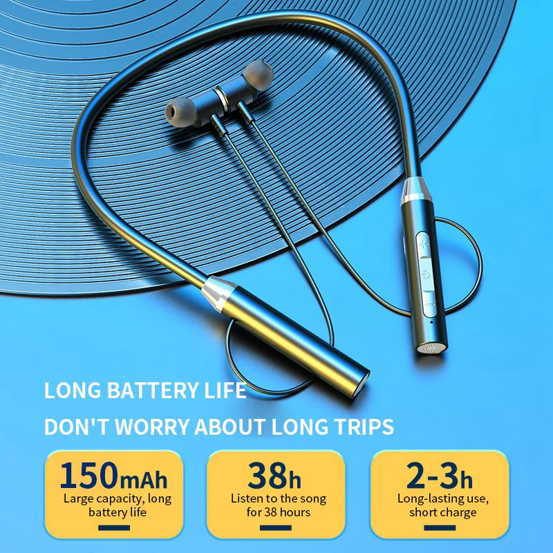 9D Bluetooth Earphones Wireles - đánh giá và giá Magnetic Neckband Sports Earphones