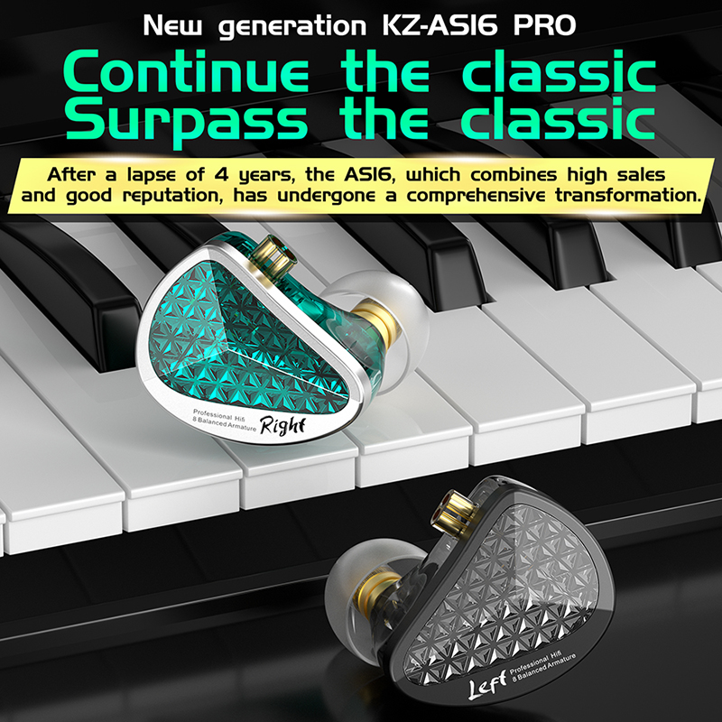 KZ AS16 Pro In Ear Wired Earph - đánh giá và giá Planar Magnetic Iem Earphones