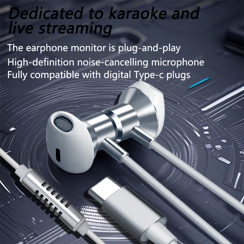 Type C Wired Karaoke Headphone - đánh giá và giá In Ear Monitors For Singers