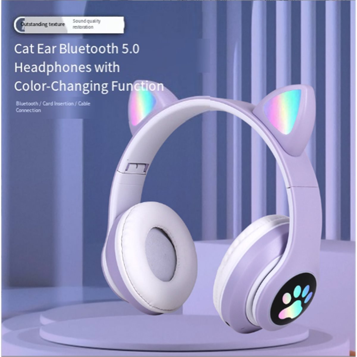 DT[Set of ]D1585-Cute Cat Ear  - đánh giá và giá Cat Ear Bluetooth Headset Led