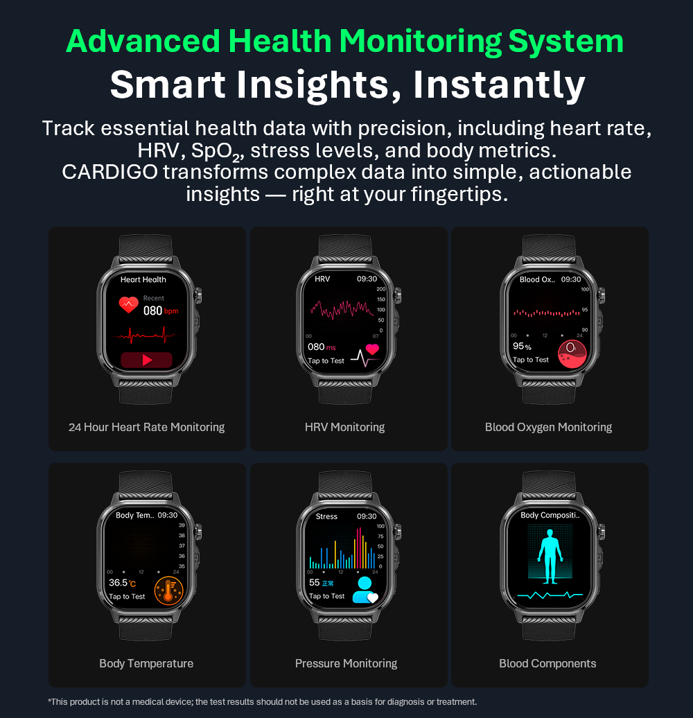 VALDUS CARDIGO Men Women ECG H - đánh giá và giá Smartwatches