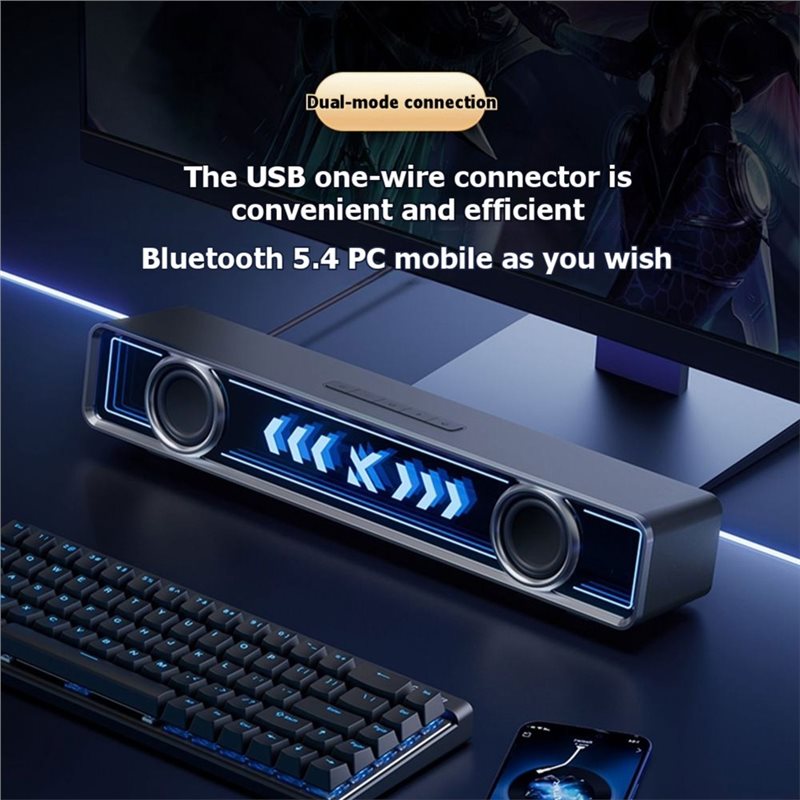 ABJF Desktop Computer Speaker  - đánh giá và giá Rgb Computer Soundbar For Pc